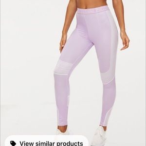 PrettyLittleThing Lavender athletic leggings.